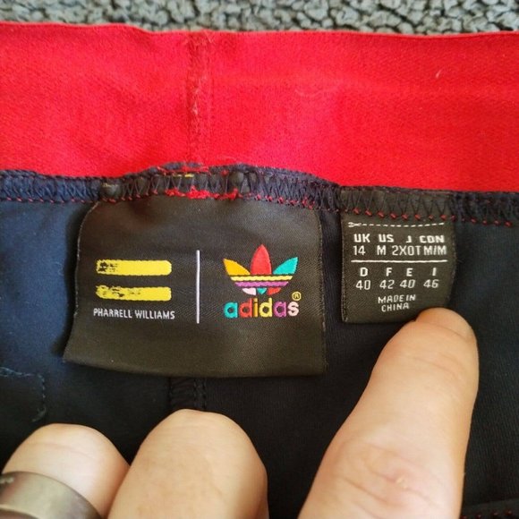 Adidas Originals X Pharrell Williams Leggings Women's 14 Black Red HU Human Race - Picture 2 of 16